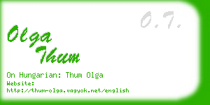 olga thum business card